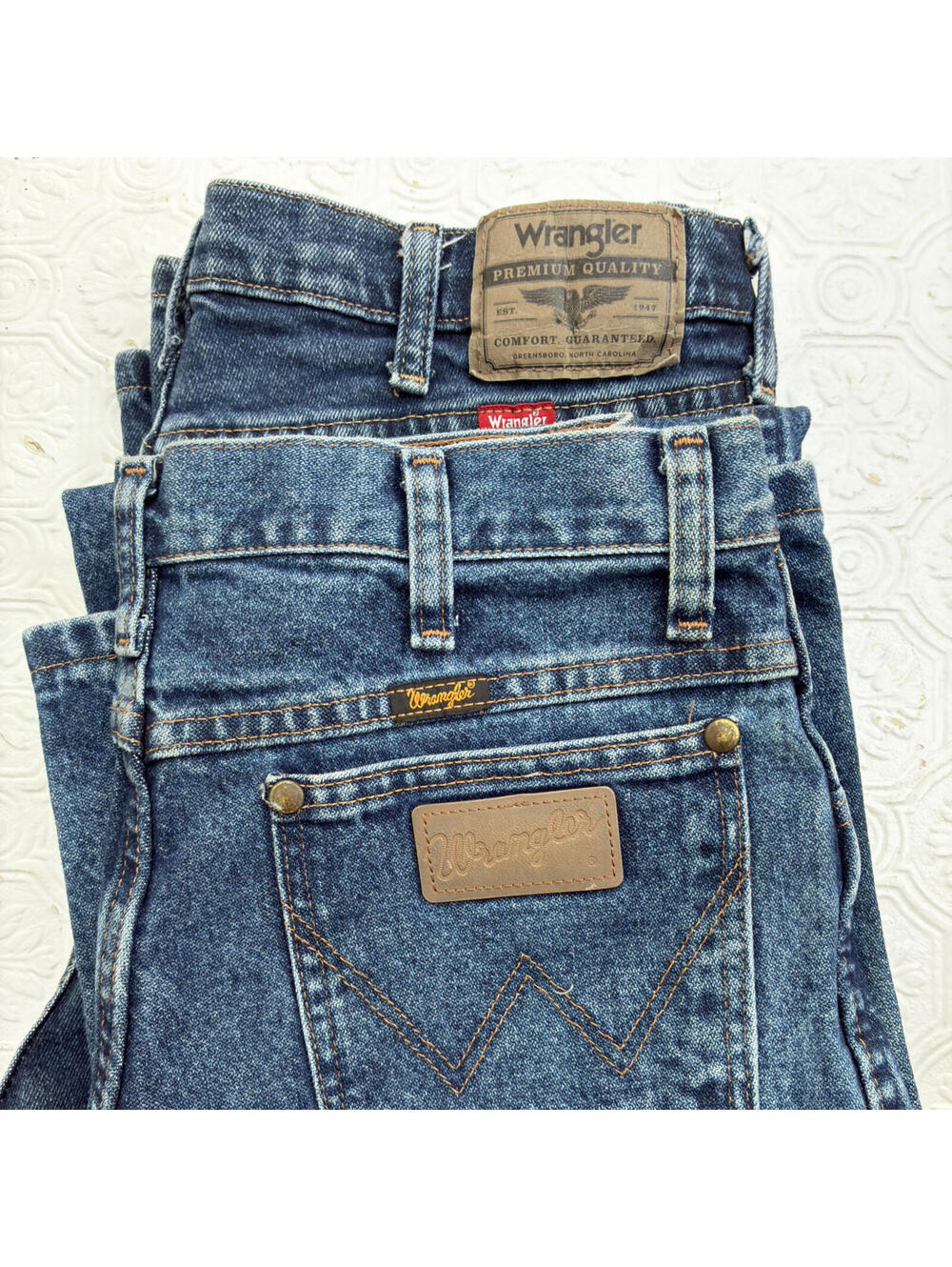 LOT of 2 Vintage Men’s Wrangler Blue Jeans Both $30 Total